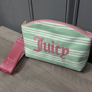 Juicy Couture Mint Green and Pink Wristlet
